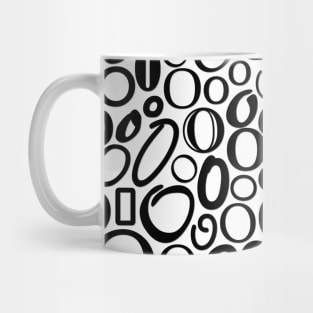 O - Typography (Black) Mug